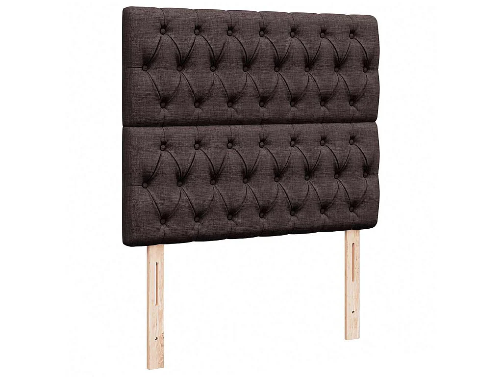 Ottoman bed met matras en LED's 120x190 cm stof donkerbruin