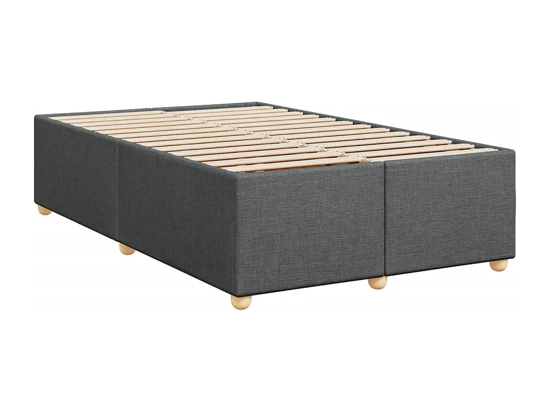 Sommier à lattes de lit avec matelas Gris foncé 120x200cm Tissu