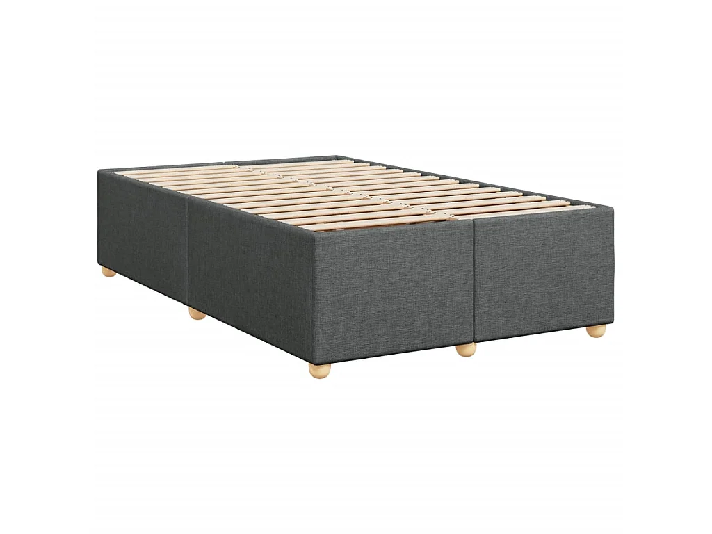 Sommier à lattes de lit avec matelas Gris foncé 120x200cm Tissu