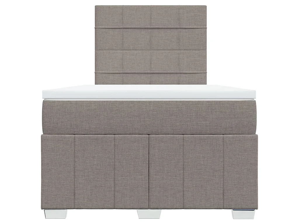 Boxspring met matras stof taupe 120x200 cm