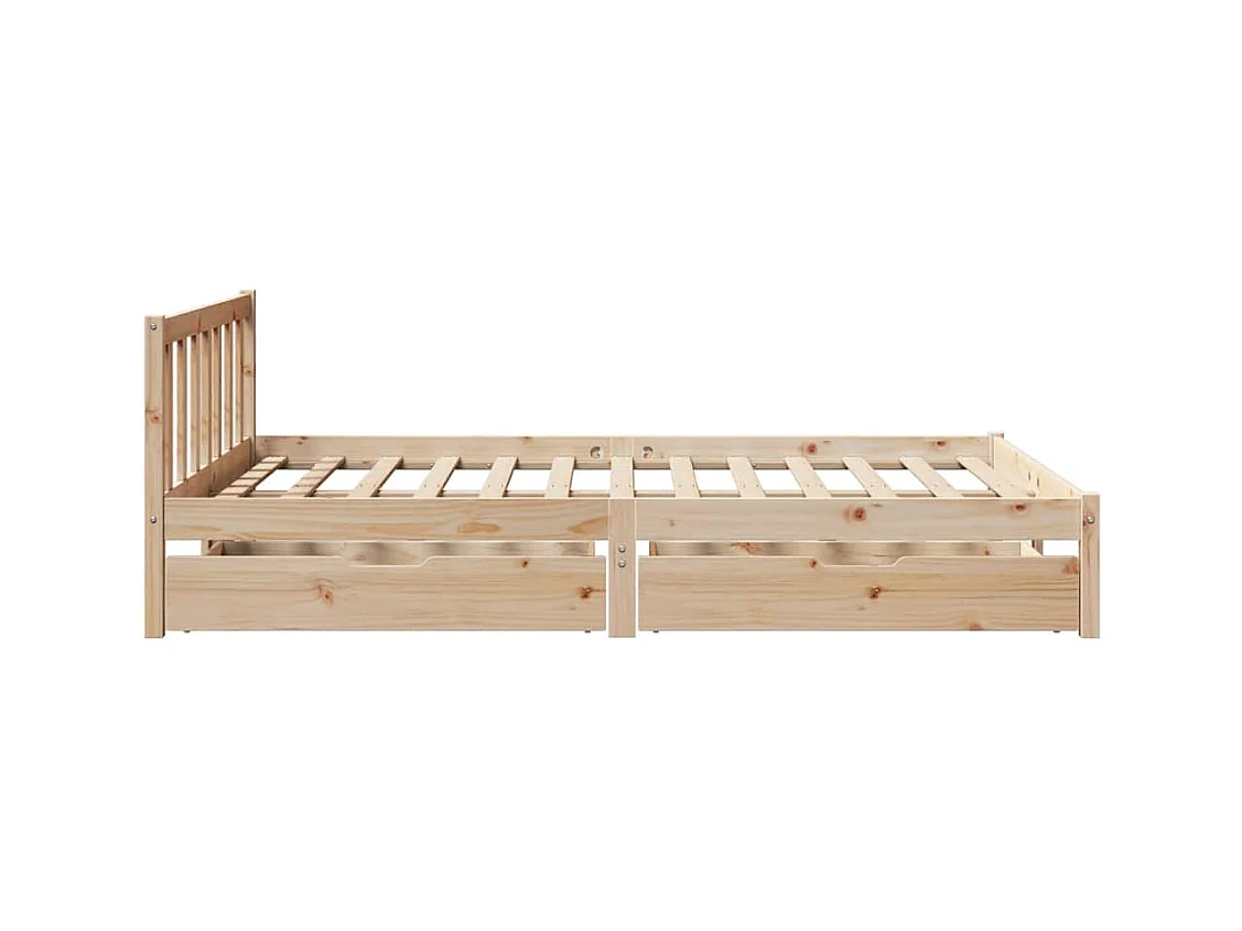 Cadre de lit sans matelas 120x200 cm bois de pin massif