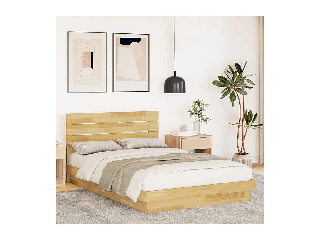 Cadre de lit avec tête de lit sans matelas 120x190 cm