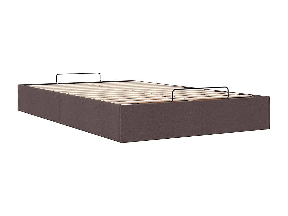Bedframe zonder matras 120x200 cm stof donkerbruin