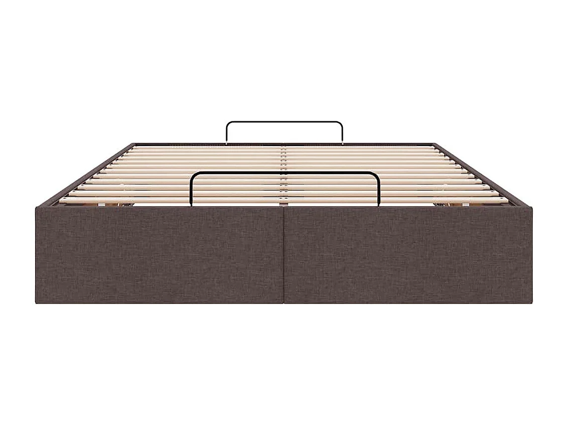 Bedframe zonder matras 120x200 cm stof donkerbruin