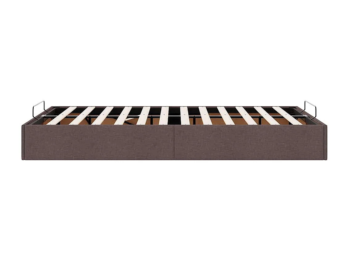 Bedframe zonder matras 120x200 cm stof donkerbruin