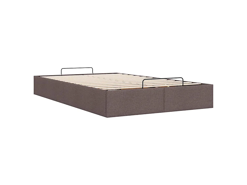 Bedframe zonder matras 120x200 cm stof donkerbruin