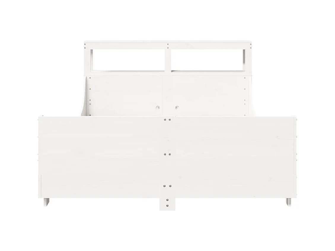 Cadre de lit sans matelas blanc 120x200 cm bois de pin massif