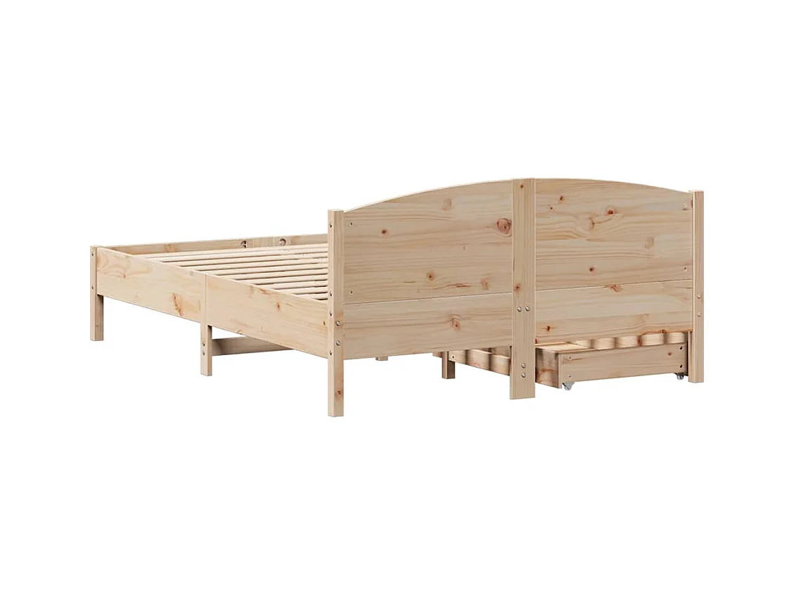 Cadre de lit sans matelas 120x200 cm bois de pin massif
