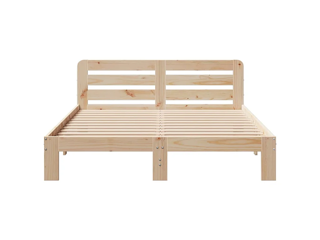 Estructura de cama sin colchón madera de pino maciza 120x200 cm
