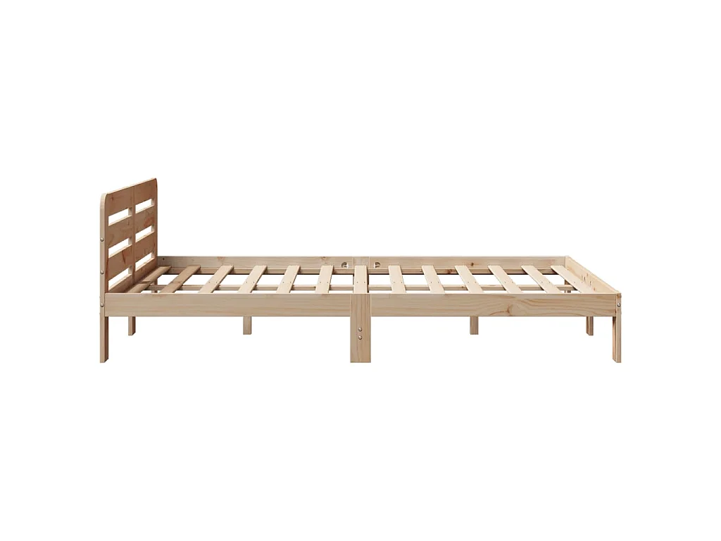 Estructura de cama sin colchón madera de pino maciza 120x200 cm