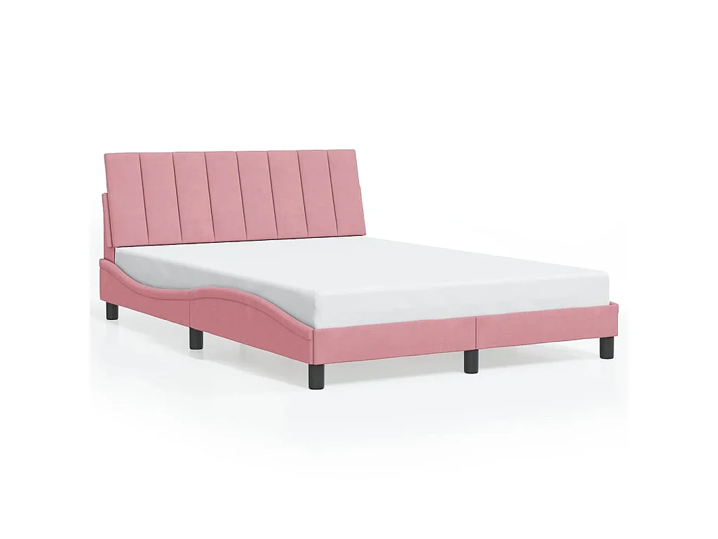 Giroletto senza Materasso Hanko Rosa 120x200 cm in Velluto