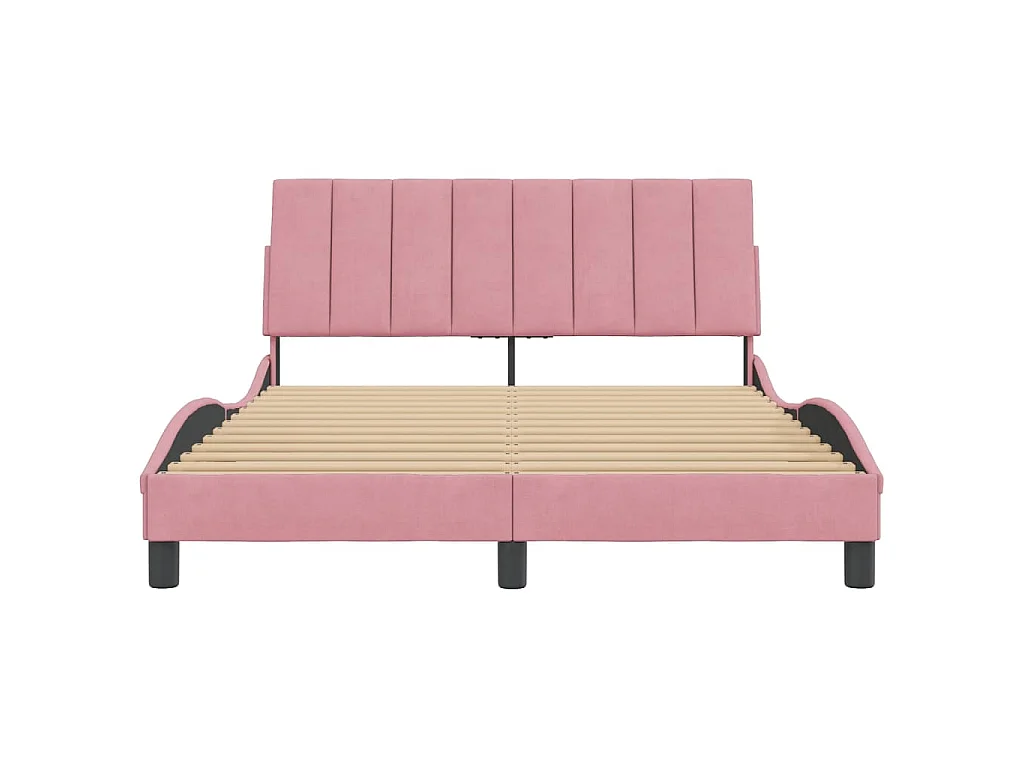 Giroletto senza Materasso Hanko Rosa 120x200 cm in Velluto