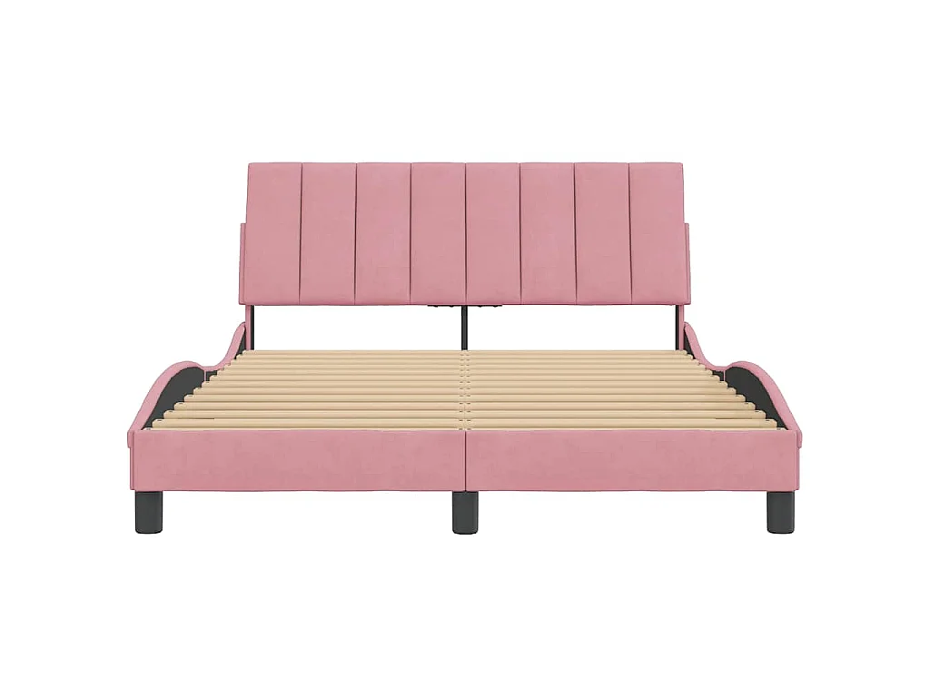 Giroletto senza Materasso Hanko Rosa 120x200 cm in Velluto