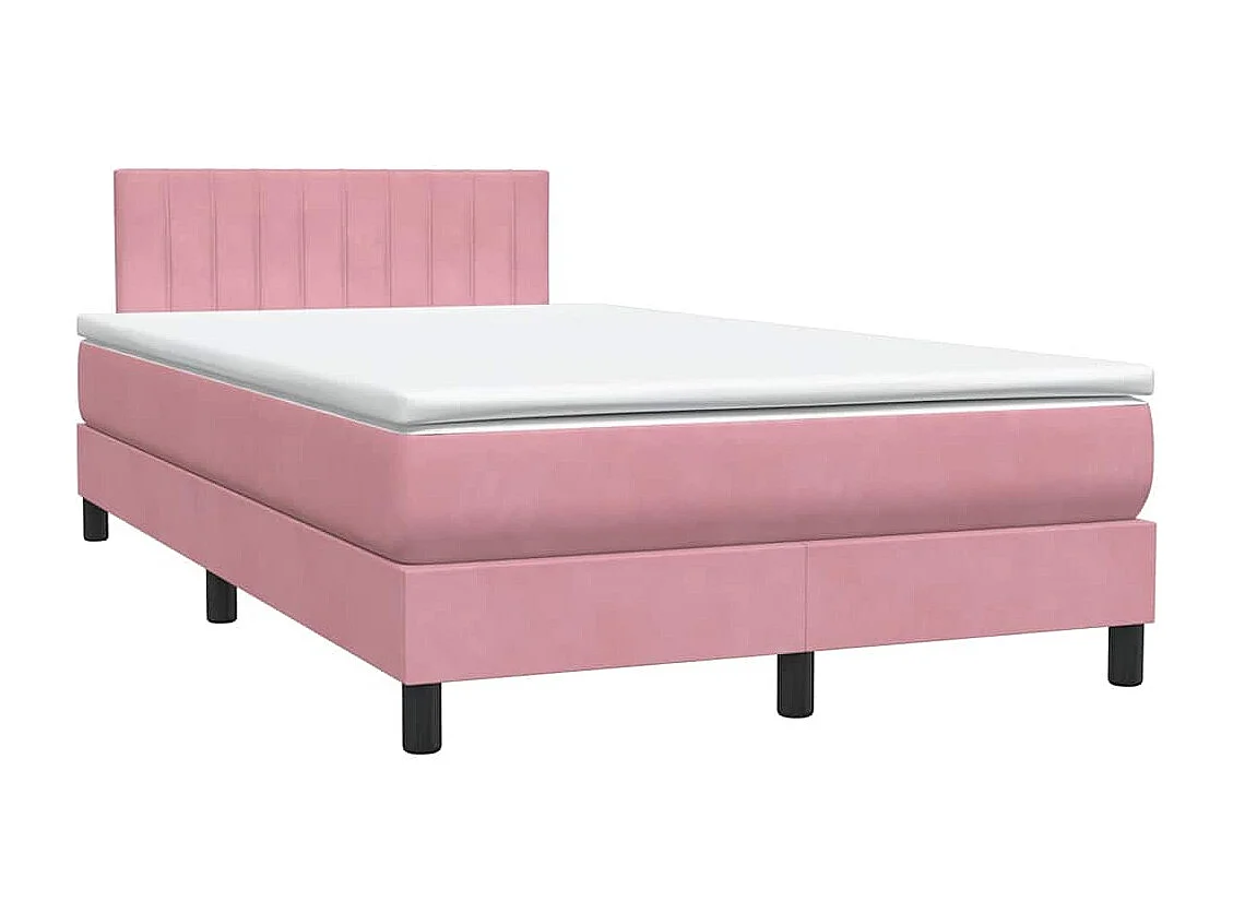 Boxspringbett mit Matratze Rosa 120x220 cm Samt