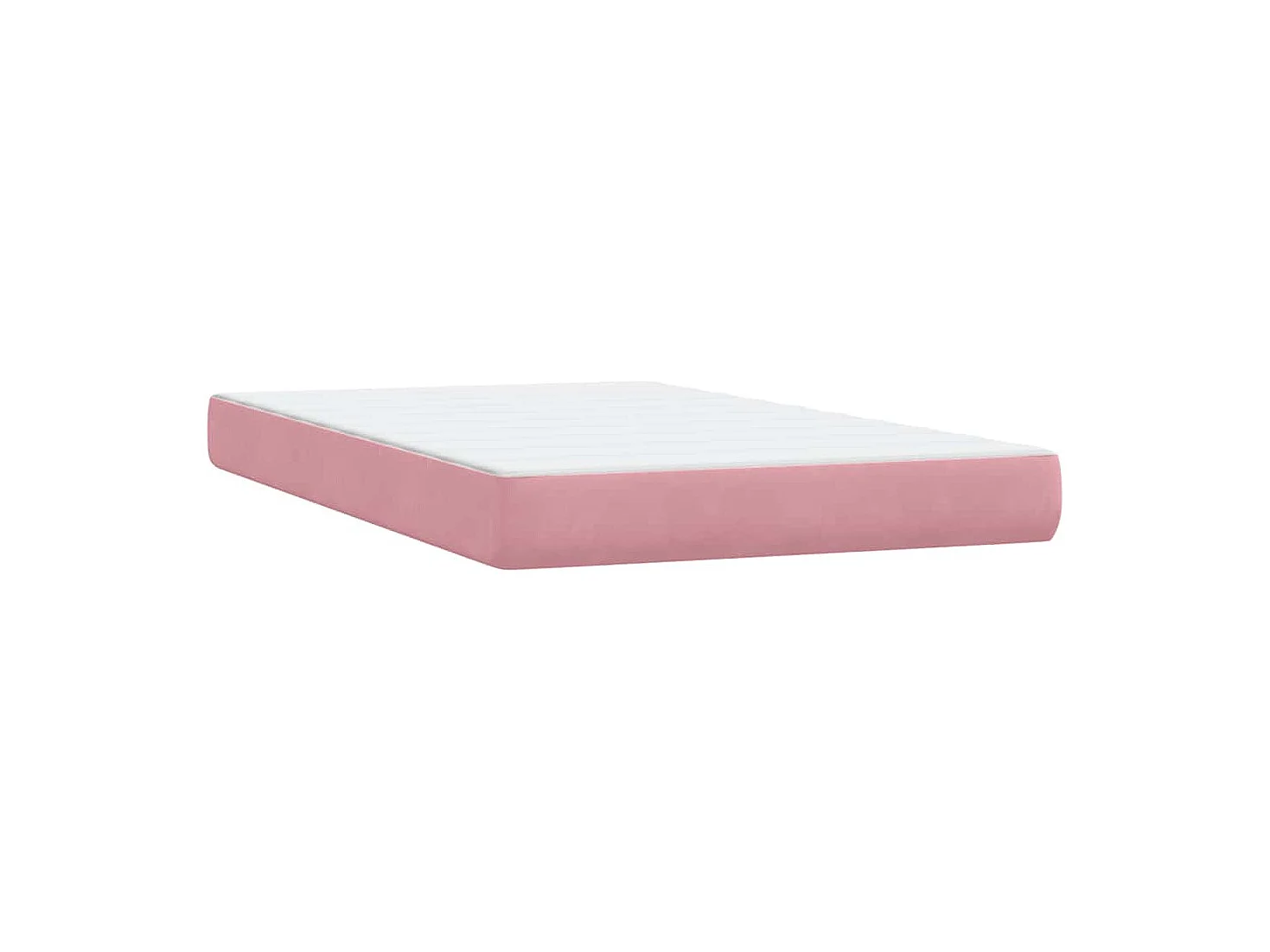 Boxspring met matras en LED fluweel roze 120x220 cm