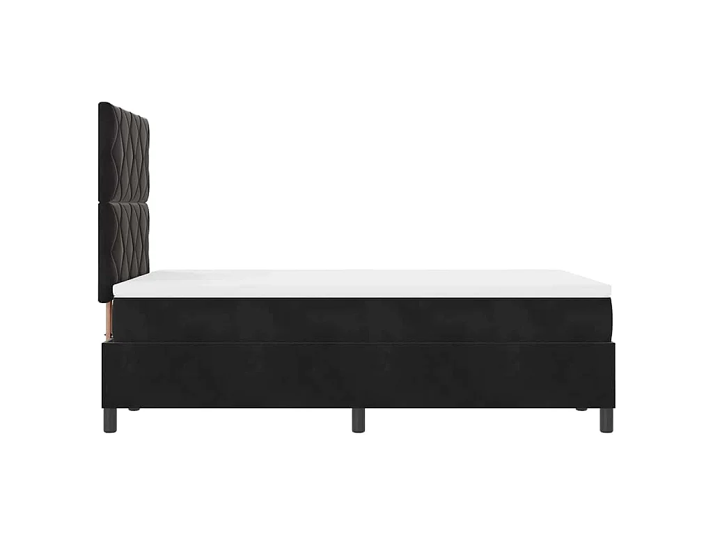Boxspringbed met hoofdeinde Zwart 120 x 190 cm Fluweel