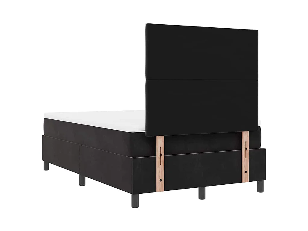 Boxspringbed met hoofdeinde Zwart 120 x 190 cm Fluweel