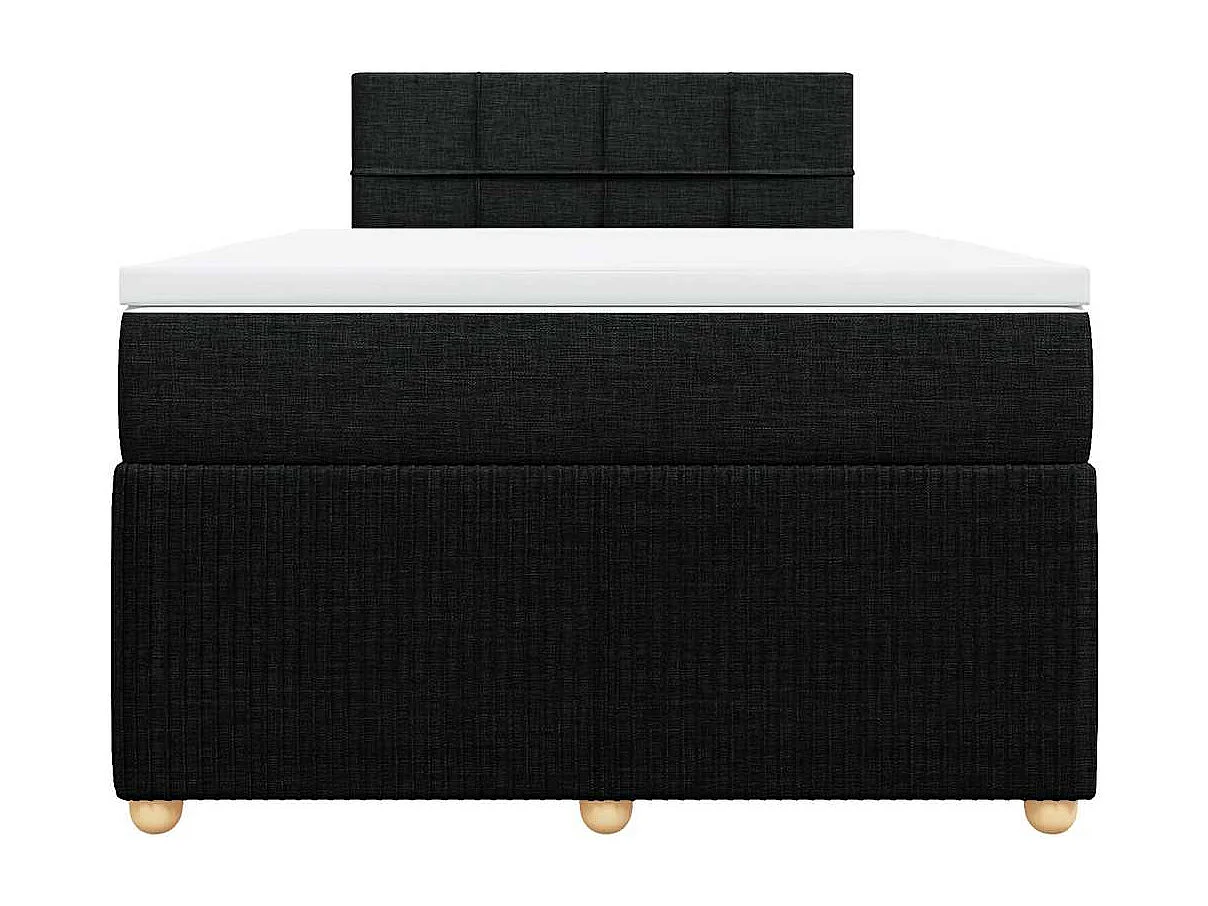 Boxspringbett mit Matratze Schwarz 120x190 cm Stoff