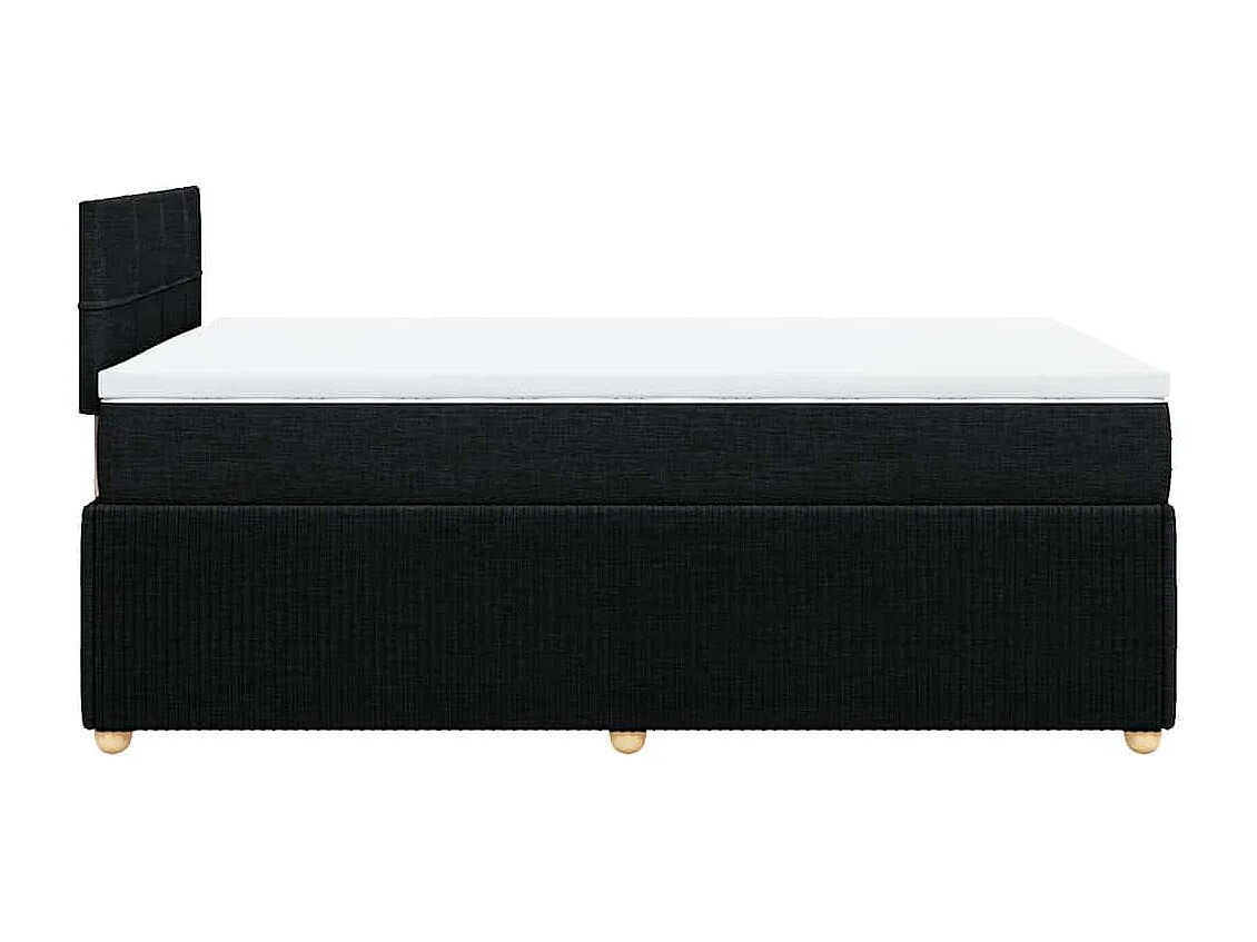 Boxspringbett mit Matratze Schwarz 120x190 cm Stoff