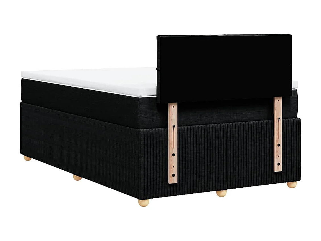Boxspringbett mit Matratze Schwarz 120x190 cm Stoff