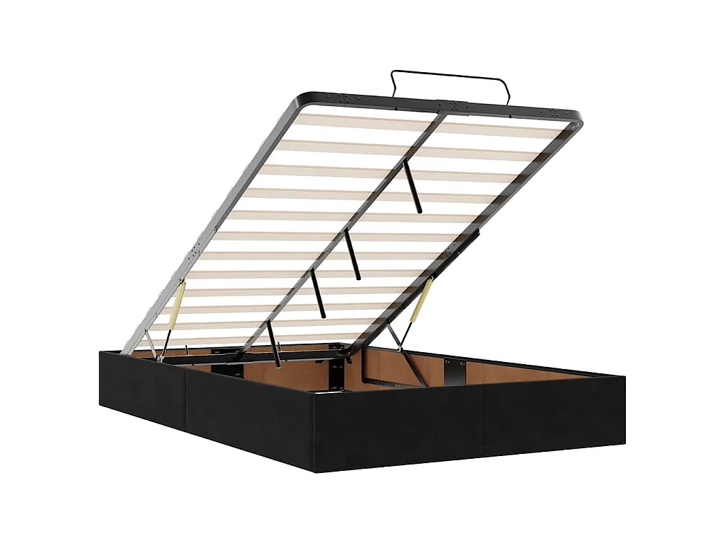 Ottoman bed met matrassen 120x200cm fluweel zwart