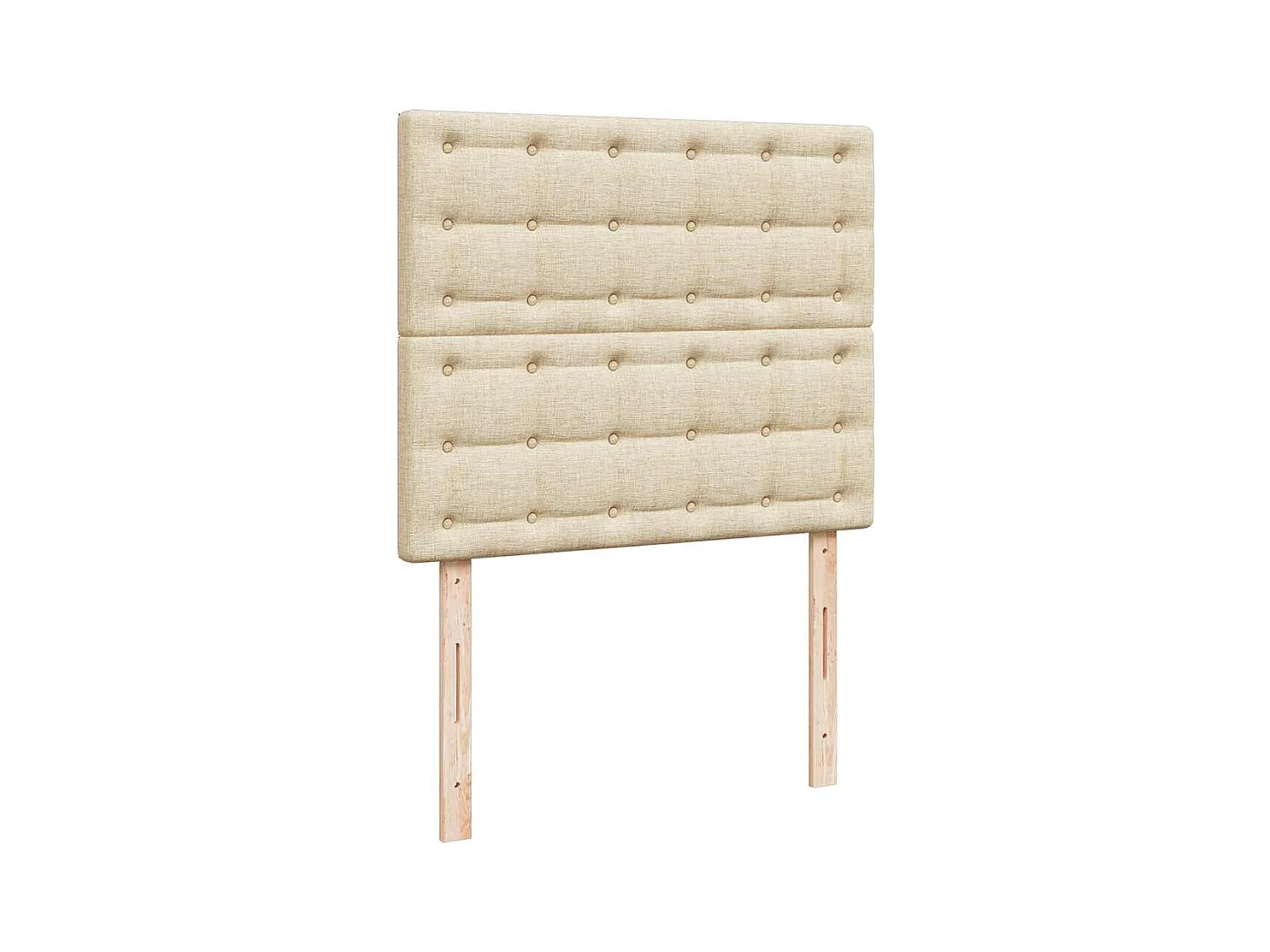 Boxspringbett mit Matratze Creme 120x200 cm Stoff