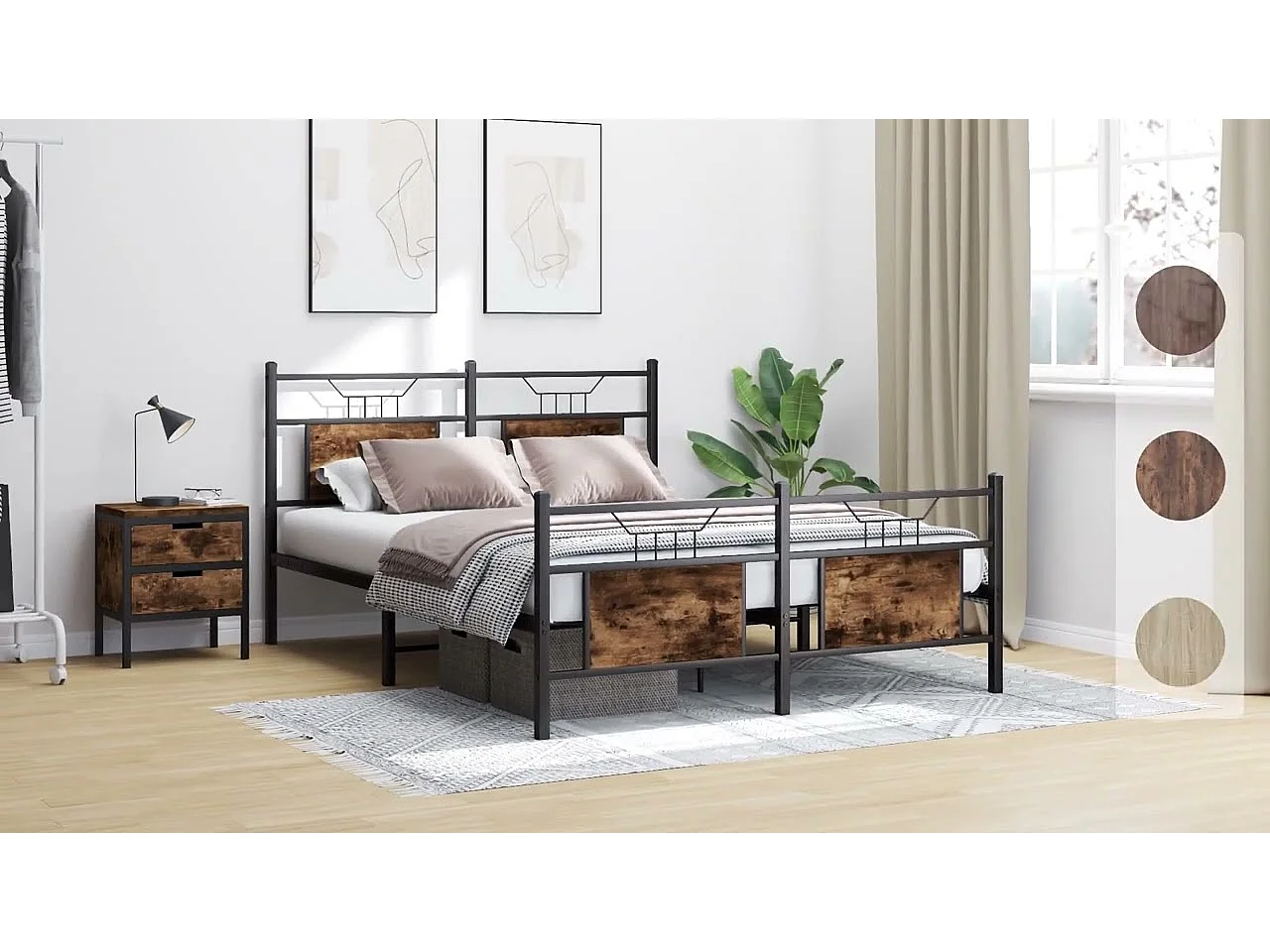 Bedframe zonder matras hout sonoma eikenkleurig 120x200 cm