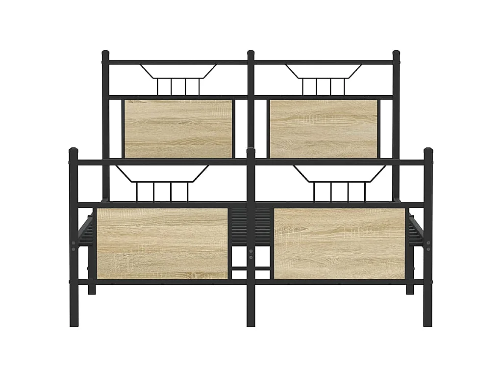 Cadre de lit sans matelas chêne sonoma 120x200 cm