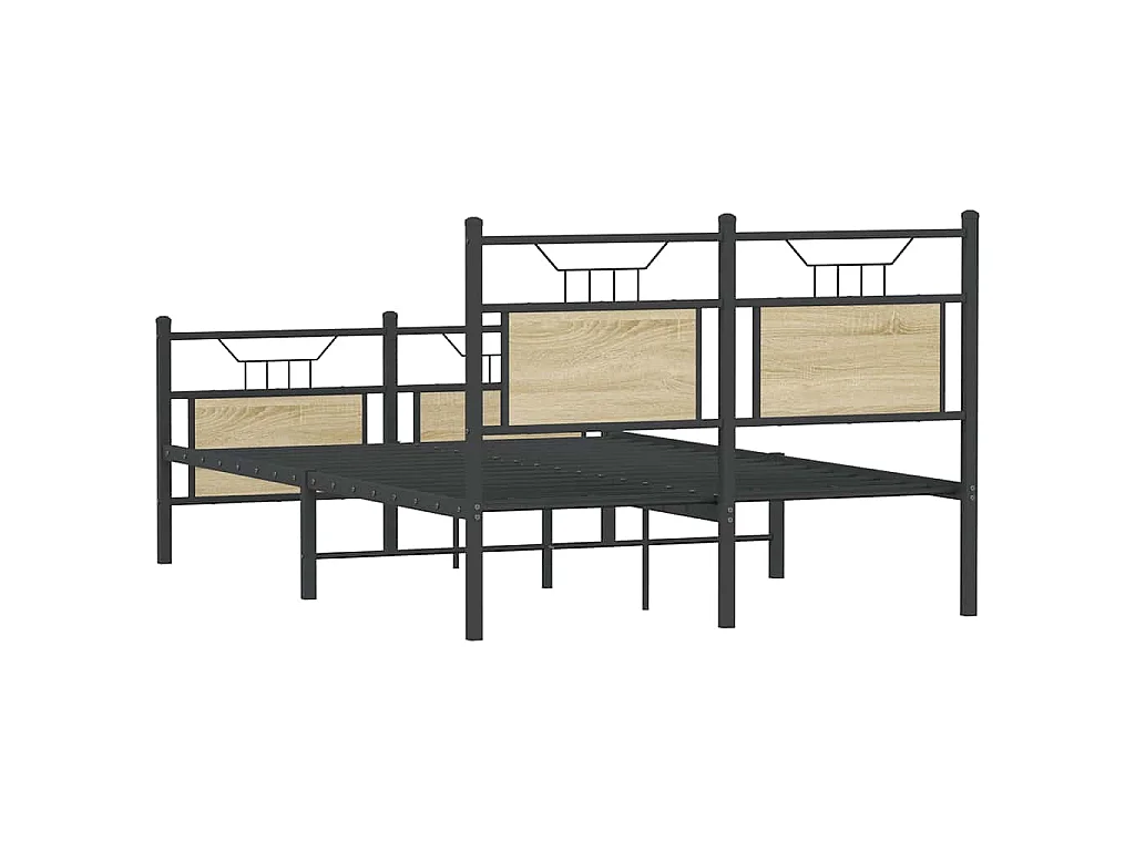 Cadre de lit sans matelas chêne sonoma 120x200 cm
