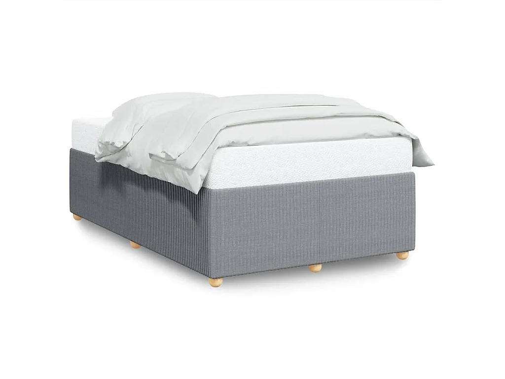 Bettgestell ohne Matratze Hellgrau 120x190 cm Stoff