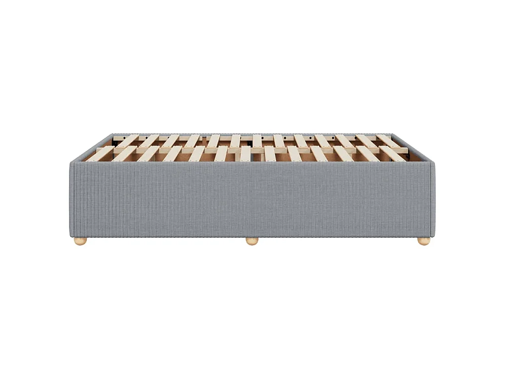 Bettgestell ohne Matratze Hellgrau 120x190 cm Stoff