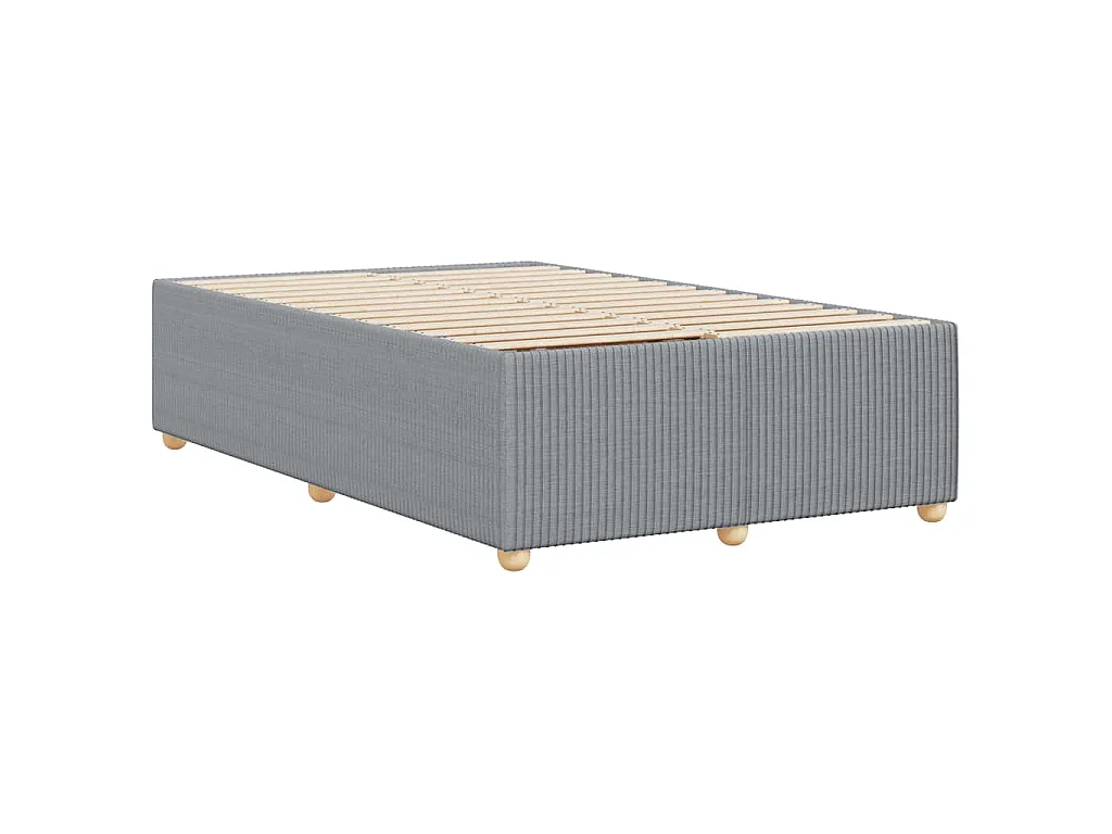 Bettgestell ohne Matratze Hellgrau 120x190 cm Stoff