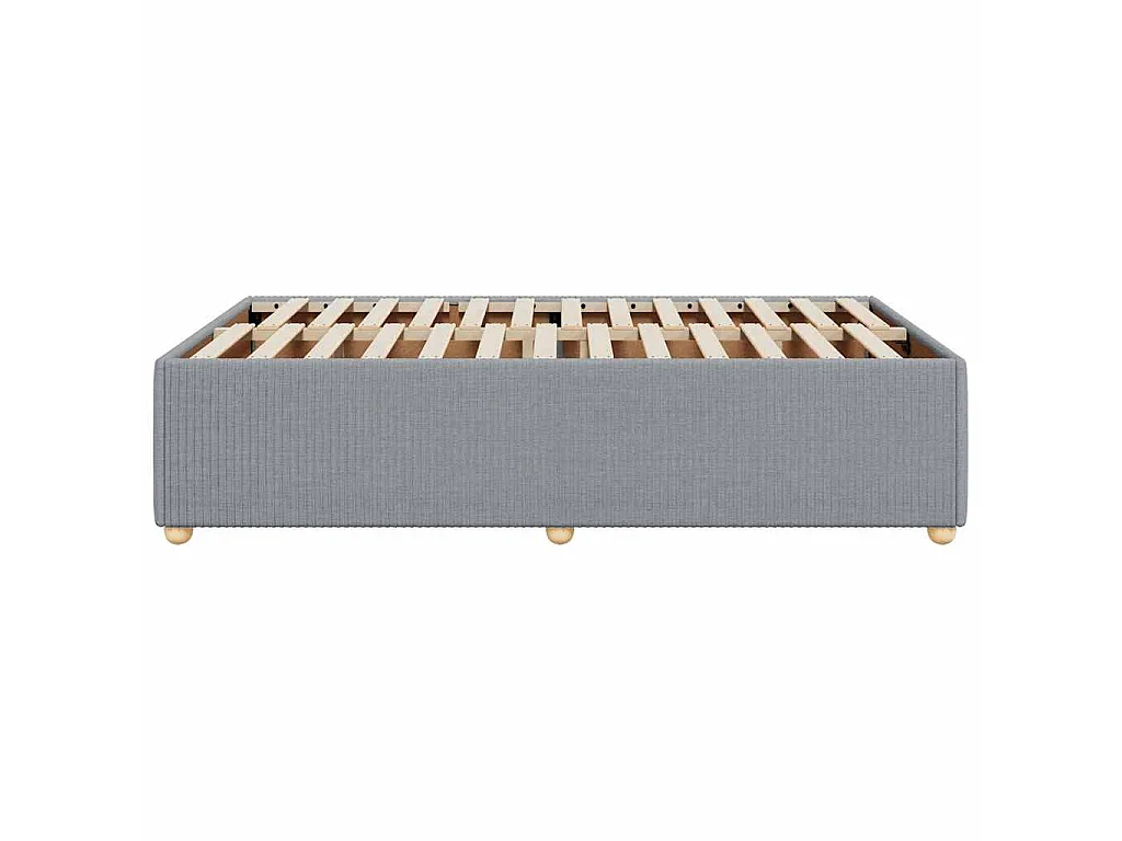 Giroletto senza Materasso Grigio Chiaro 120x190 cm in Tessuto