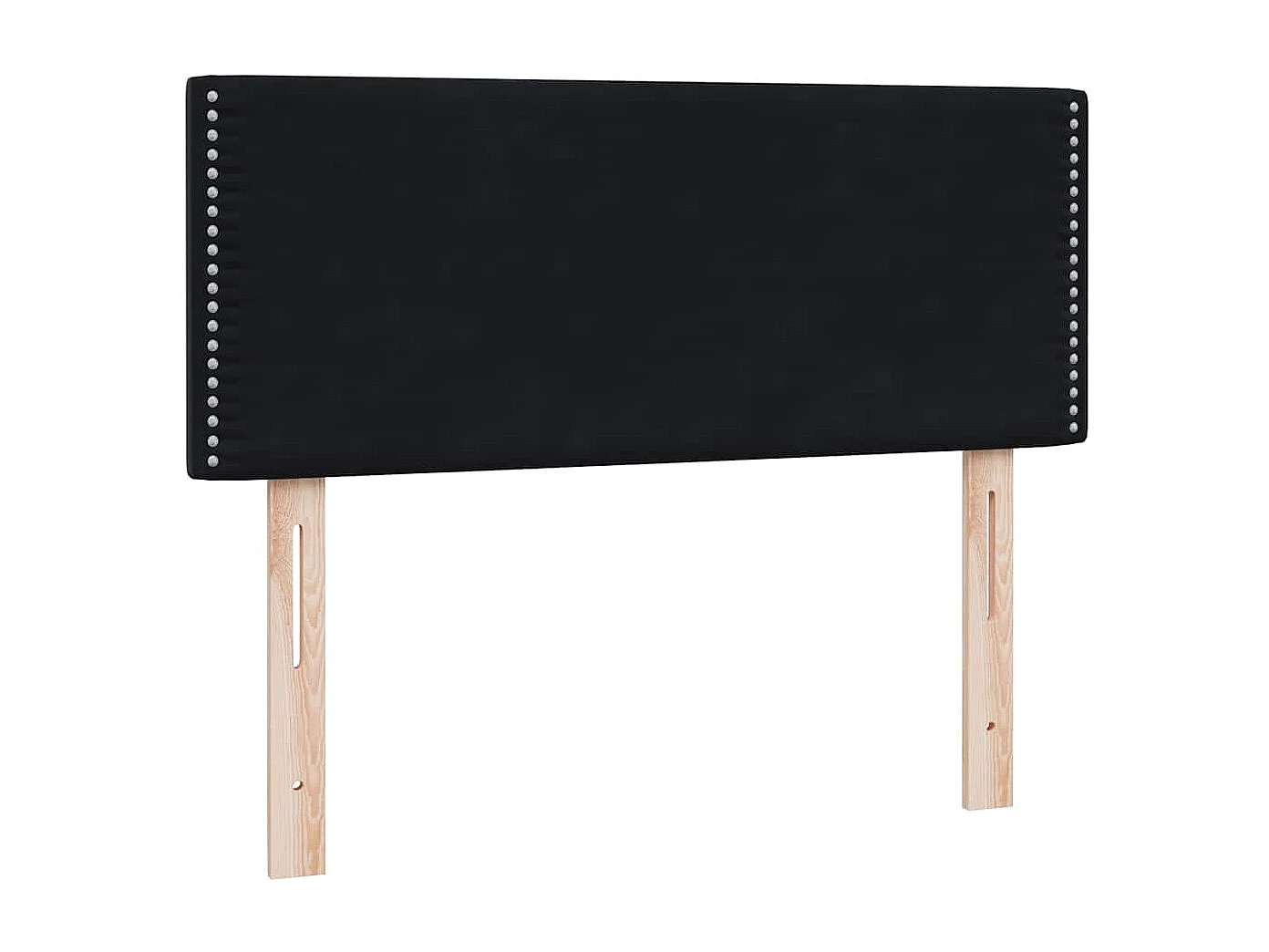 Cama box spring c/ colchão e LED 120x210 cm veludo preto
