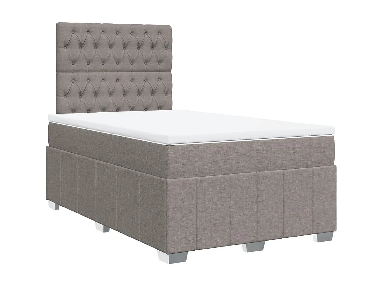Boxspringbett mit Matratze Taupe 120x200 cm Stoff