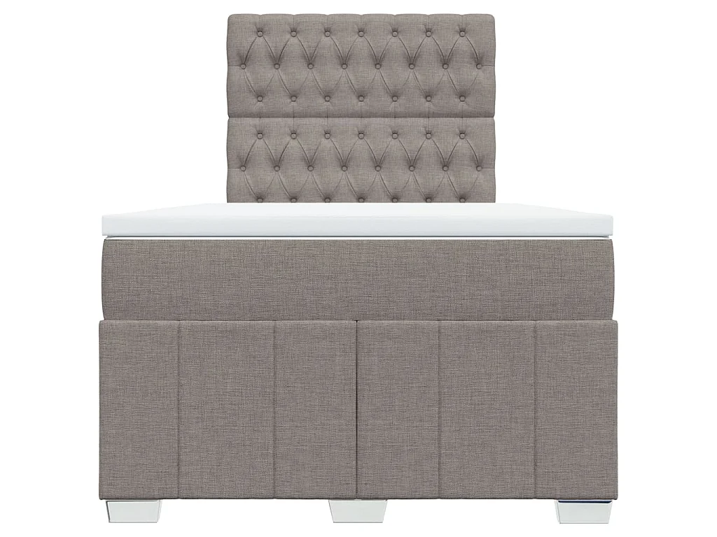 Giroletto a Molle con Materasso Tortora 120x200 cm in Tessuto