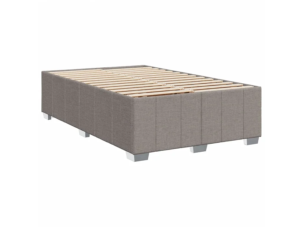 Giroletto a Molle con Materasso Tortora 120x200 cm in Tessuto