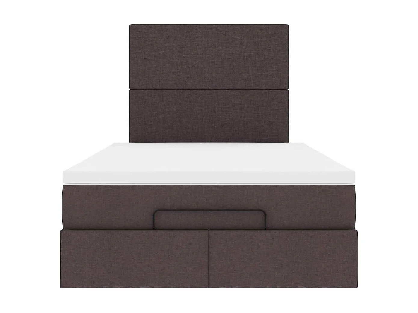 Ottoman bed met matras en LED's 120x190 cm stof donkerbruin