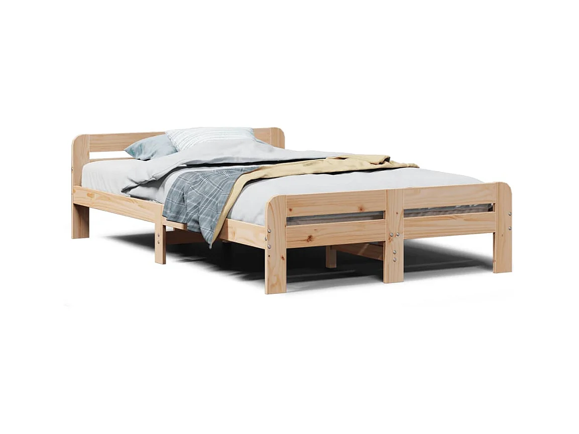 Cama sem colchão 120x200 cm madeira de pinho maciça
