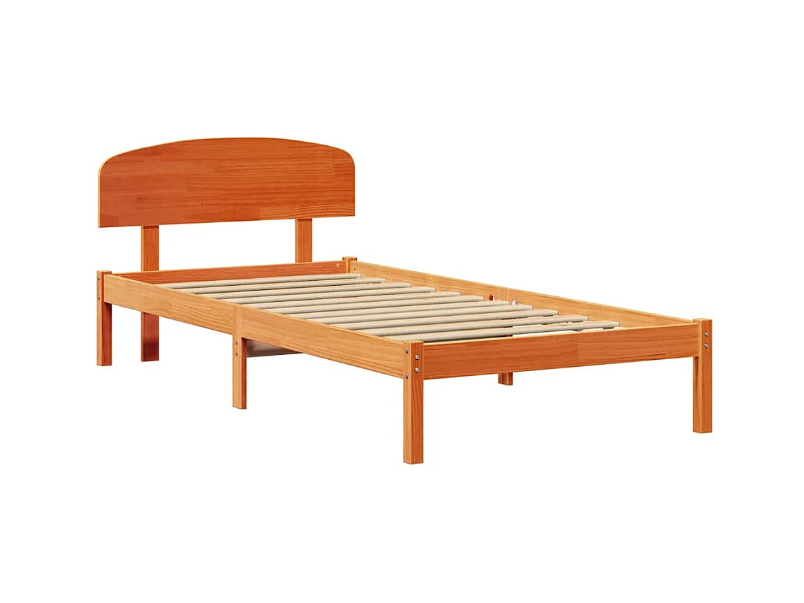 Cadre de lit Marron 100 x 200 cm Bois de pin massif