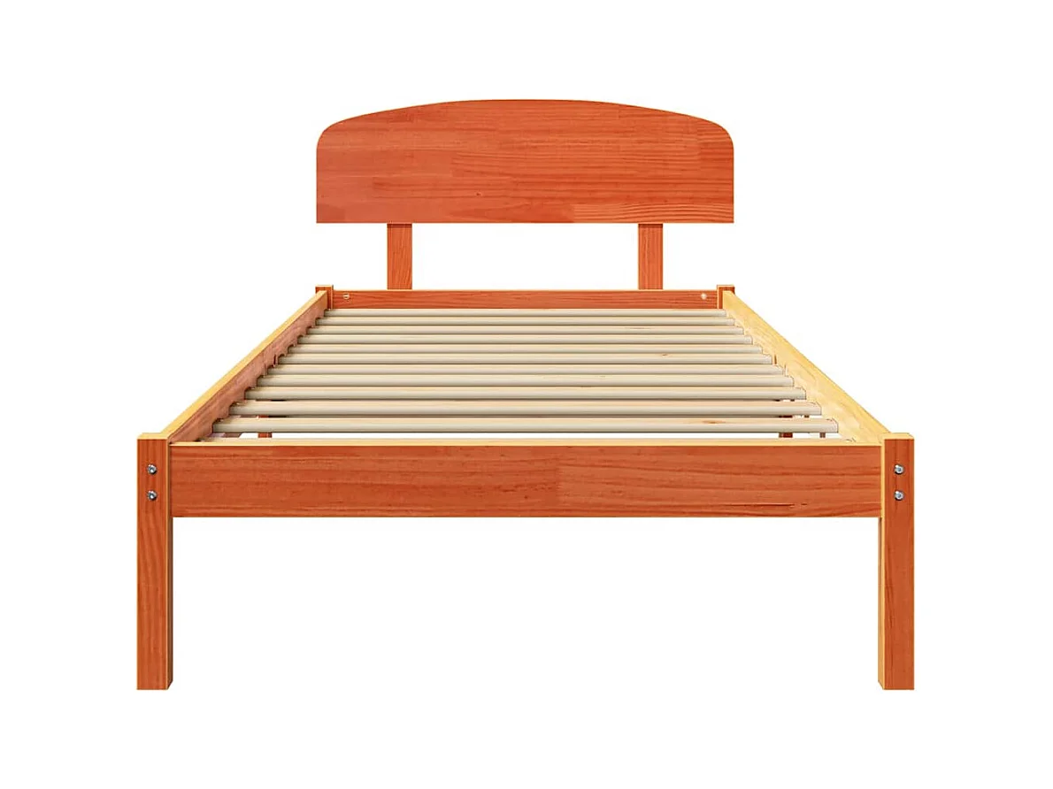 Cadre de lit Marron 100 x 200 cm Bois de pin massif