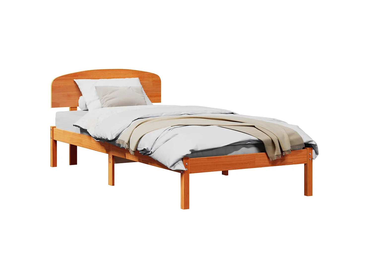 Bedframe Wasbruin 100 x 200 cm Massief grenenhout