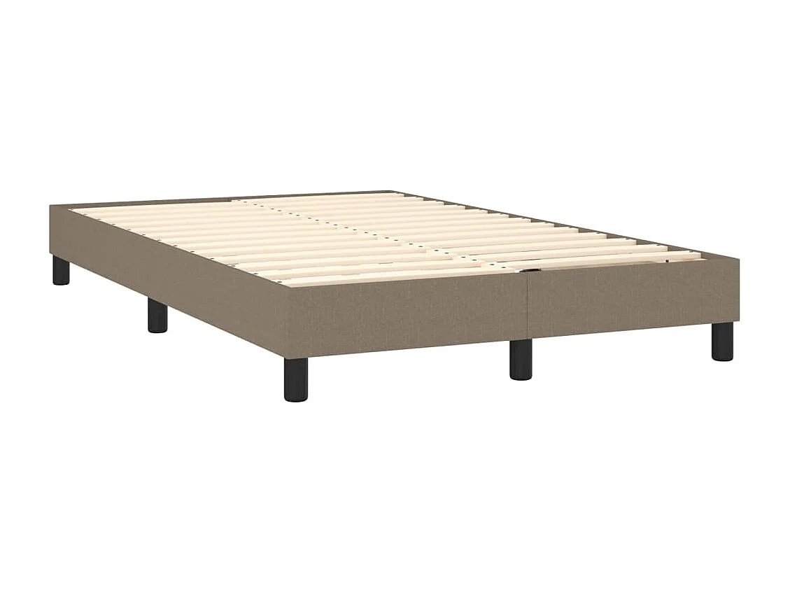 Boxspring met matras en LED stof taupe 120x190 cm