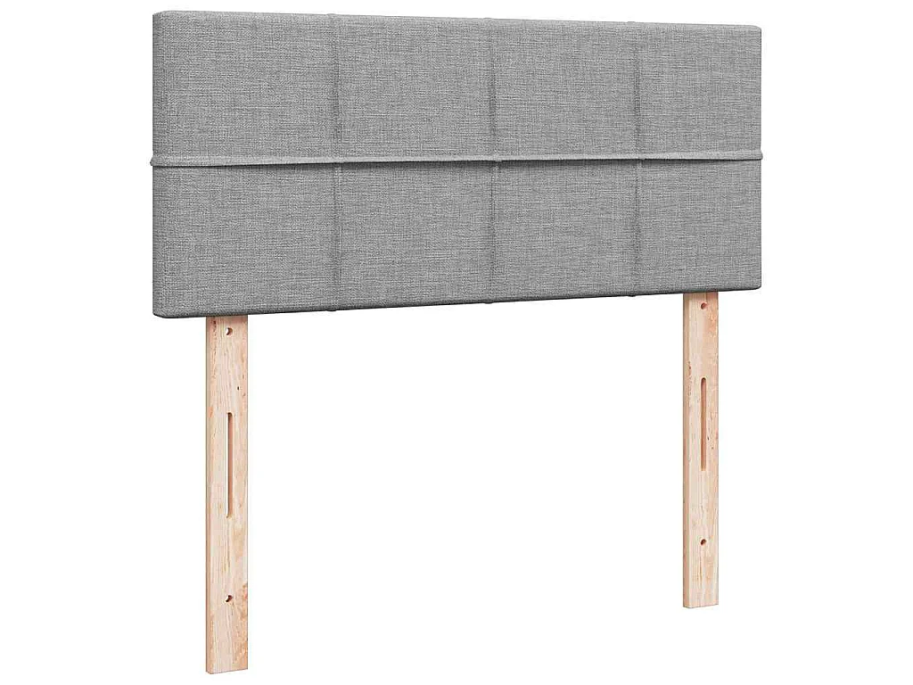 Bed met matras 120x190 cm stof lichtgrijs
