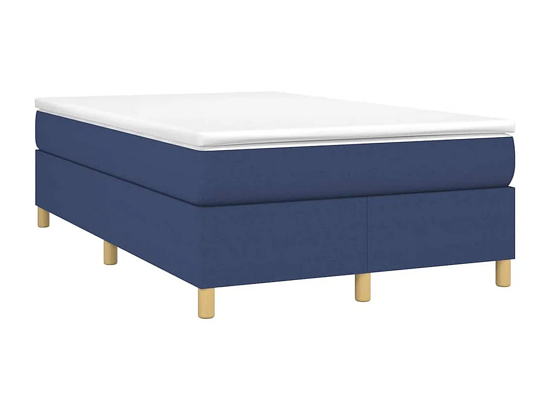 Boxspring met matras stof blauw 120x190 cm