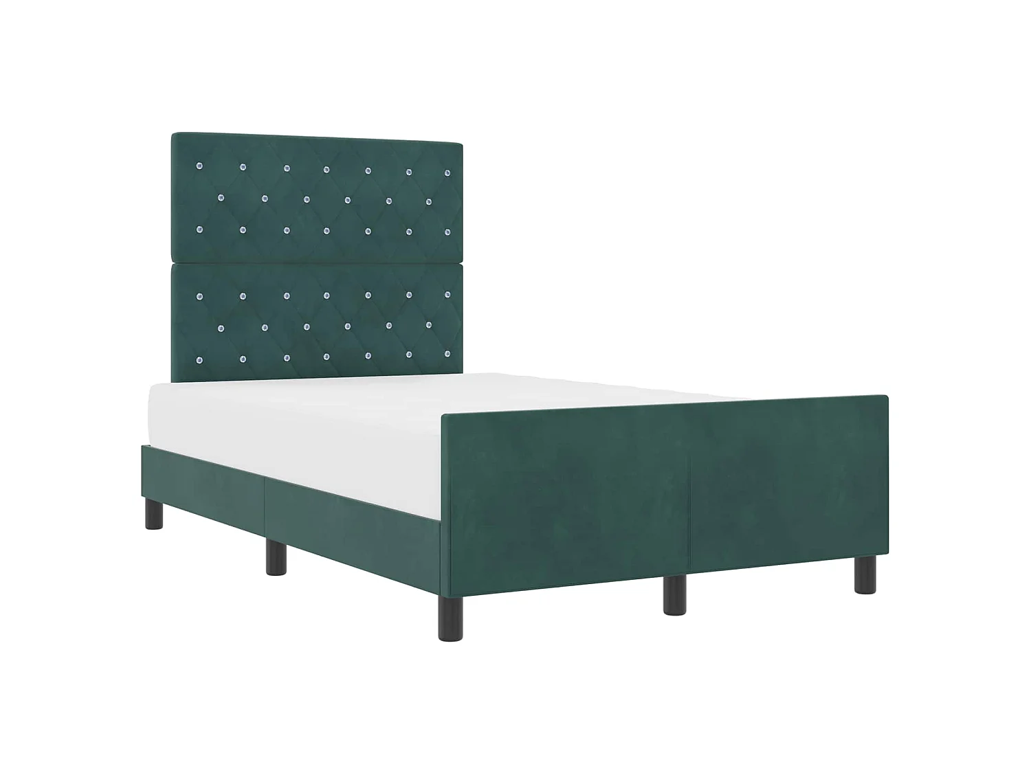Boxspringbed met hoofdeinde Donkergroen 120 x 200 cm Fluweel