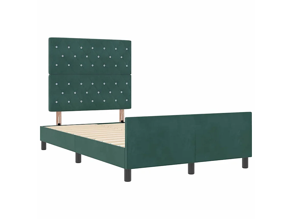 Boxspringbed met hoofdeinde Donkergroen 120 x 200 cm Fluweel