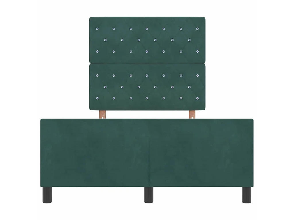 Boxspringbed met hoofdeinde Donkergroen 120 x 200 cm Fluweel