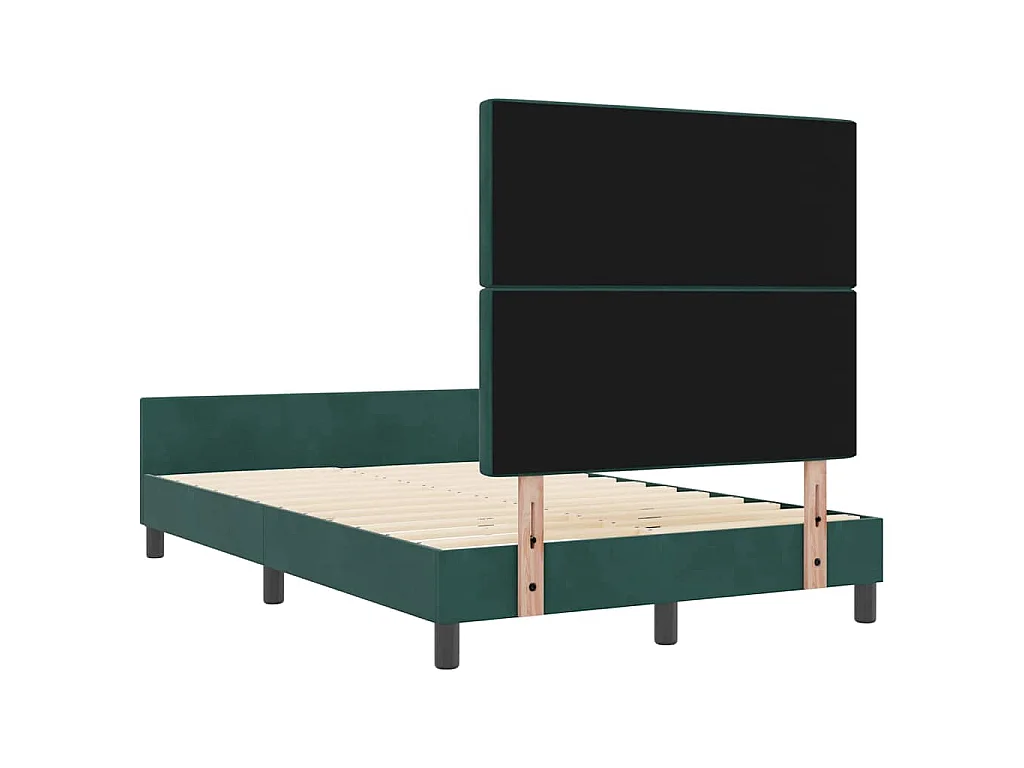 Boxspringbed met hoofdeinde Donkergroen 120 x 200 cm Fluweel