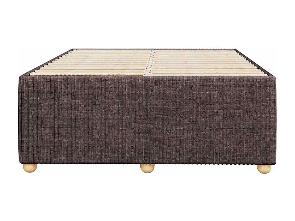 Cadre de lit sans matelas marron foncé 120x200 cm tissu